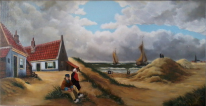 Schilderij Brigitte Corsius: Oud Scheveningen