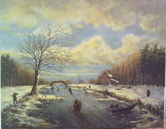 Painting by Brigitte Corsius: Winterlandscape 05
